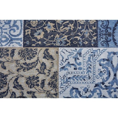 Patchwork karpet Patch Vintage Blauw
