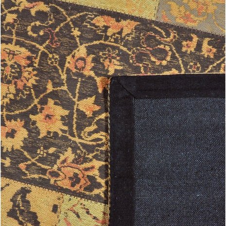Geel patchwork vloerkleed Patch Vintage Oker