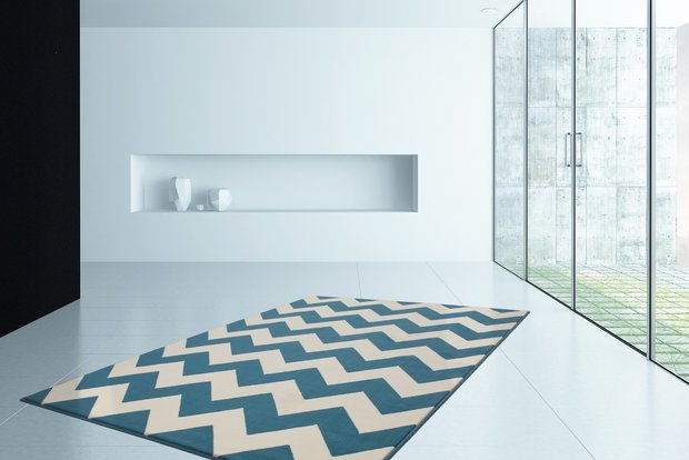 Turquoise modern karpet Manoa  