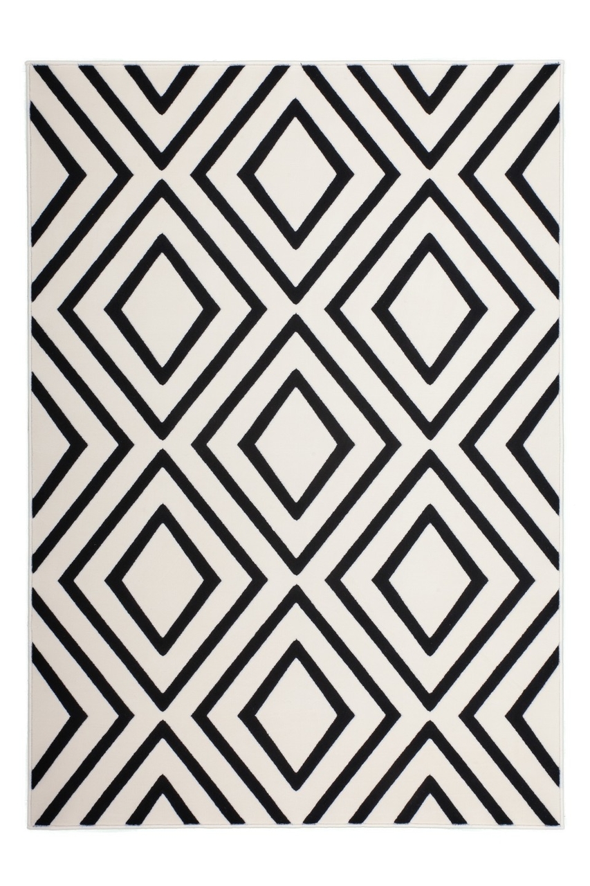 Drijvende kracht krijgen Pef Zwart wit modern vloerkleed| Moderne goedkope vloerkleden en tapijten -  Vloerkleed en Karpet goedkoop kopen bij karpettenwebwinkel.nl