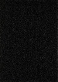 Zwart hoogpolig vloerkleed of karpet Seram 1300