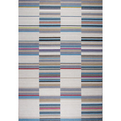 Handloom geweven vloerkleed Dakota turquoise