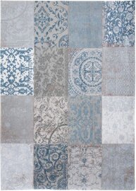 Patchwork vloerkleed 8981 blauw