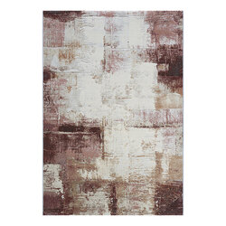 Modern vloerkleed Sense bruin 6414