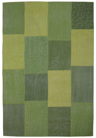 Patchwork vloerkleed Lira Multicolor groen